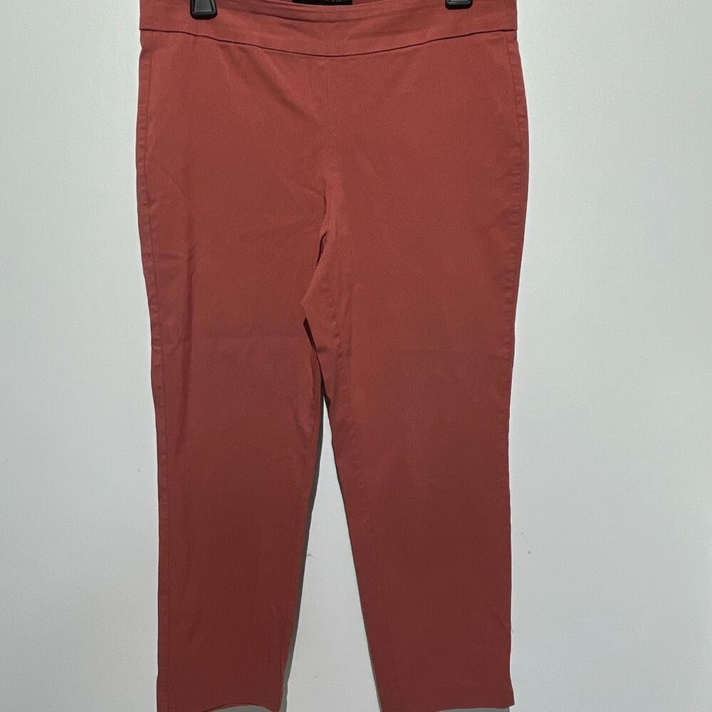Harve Benard Women's Rust Skinny Pull On Stretch Cropped Trouser Pants Size 12